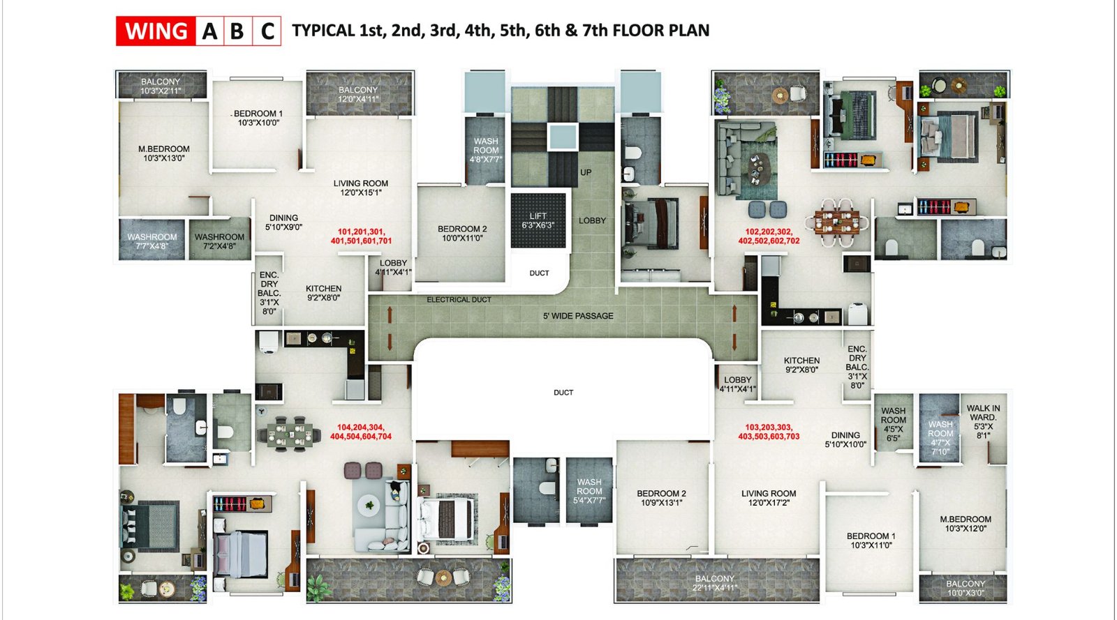 Sonigara-24-Sunshine-Viva-Typical-Floor-Plan